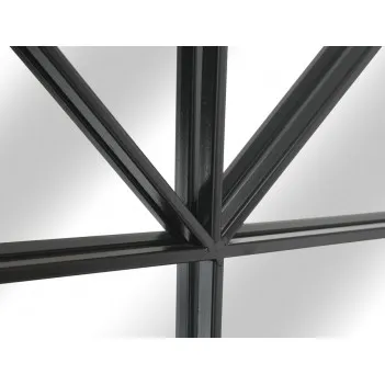 Metal Arch Glass Garden Mirror