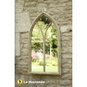 Stone Effect Church Window Wall Glass Mirror