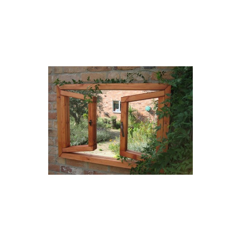 Garden Mirror Illusion – Open Double Window