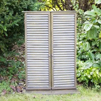 Country Shuttered Window Glass Garden Mirror