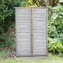 Country Shuttered Window Glass Garden Mirror