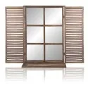 Country Shuttered Window Glass Garden Mirror