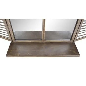 Country Shuttered Window Glass Garden Mirror