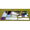 Set of 2 Small Blue Square Garden Mirrors