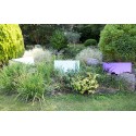 Zestaw 2 małych kwadratowych fioletowych luster ogrodowych