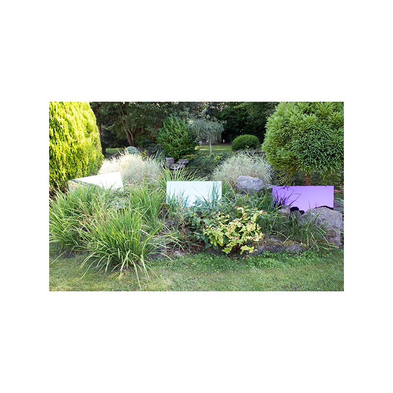 Set of 2 Small Square Purple Garden Mirrors