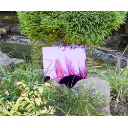Set of 2 Small Square Purple Garden Mirrors