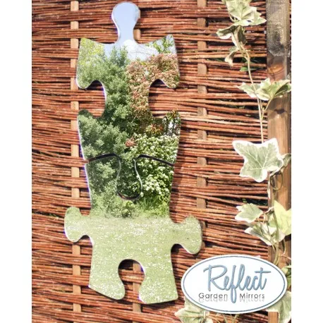 Puzzle Acrylic Silver Garden Mirror