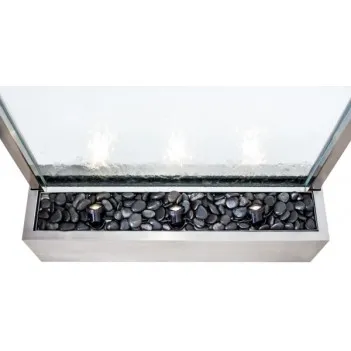 The Big One Brushed Stainless Steel and Glass Water Wall Cascade