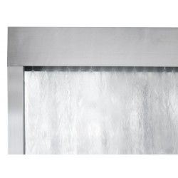 The Big One Brushed Stainless Steel and Glass Water Wall Cascade