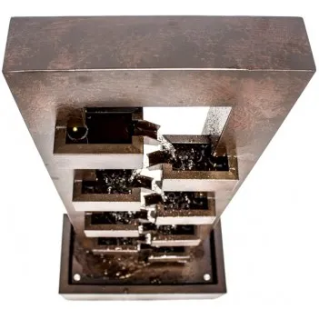 Corbino Zinc 8-tier Cascading Wall Water Feature with LED Lights - 109cm