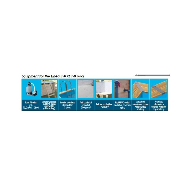 Basen Linea 350 x 1550, H 155 cm