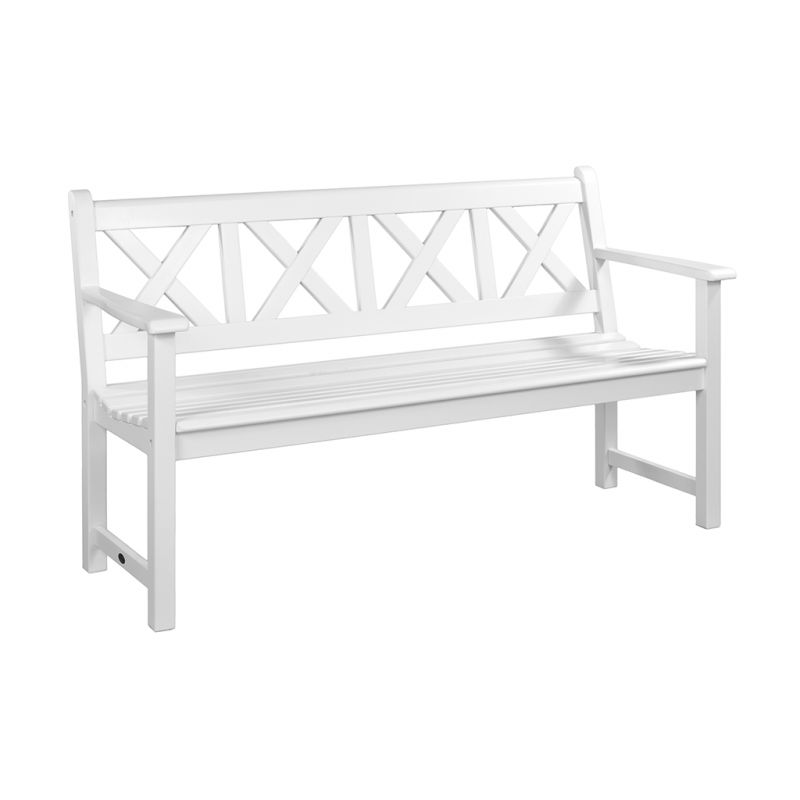 Bílá dřevěná lavice New...