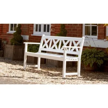 Biała ławka New England...