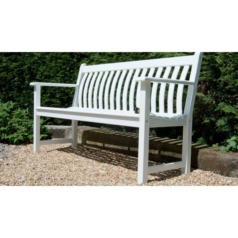 Bílá dřevěná lavice New...