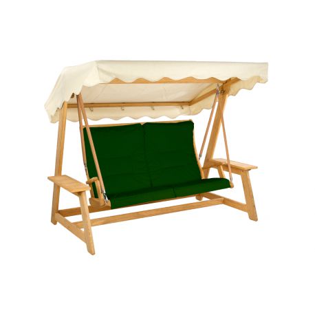 Zielona poduszka na huśtawkę