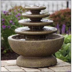 Fontanna Massarelli Four Tier Gozo  Fountain on Petal Pool H64cm